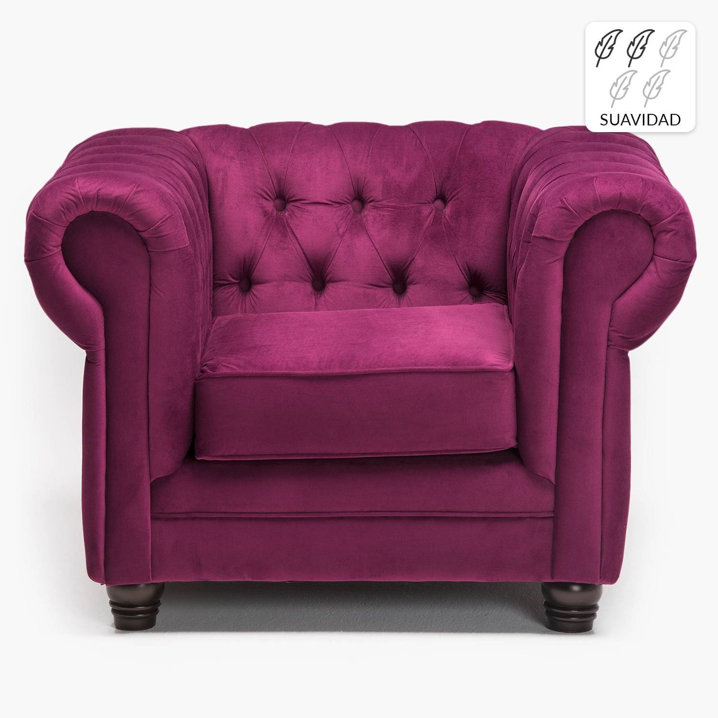 Sillón Chesterfield Felpa 1C