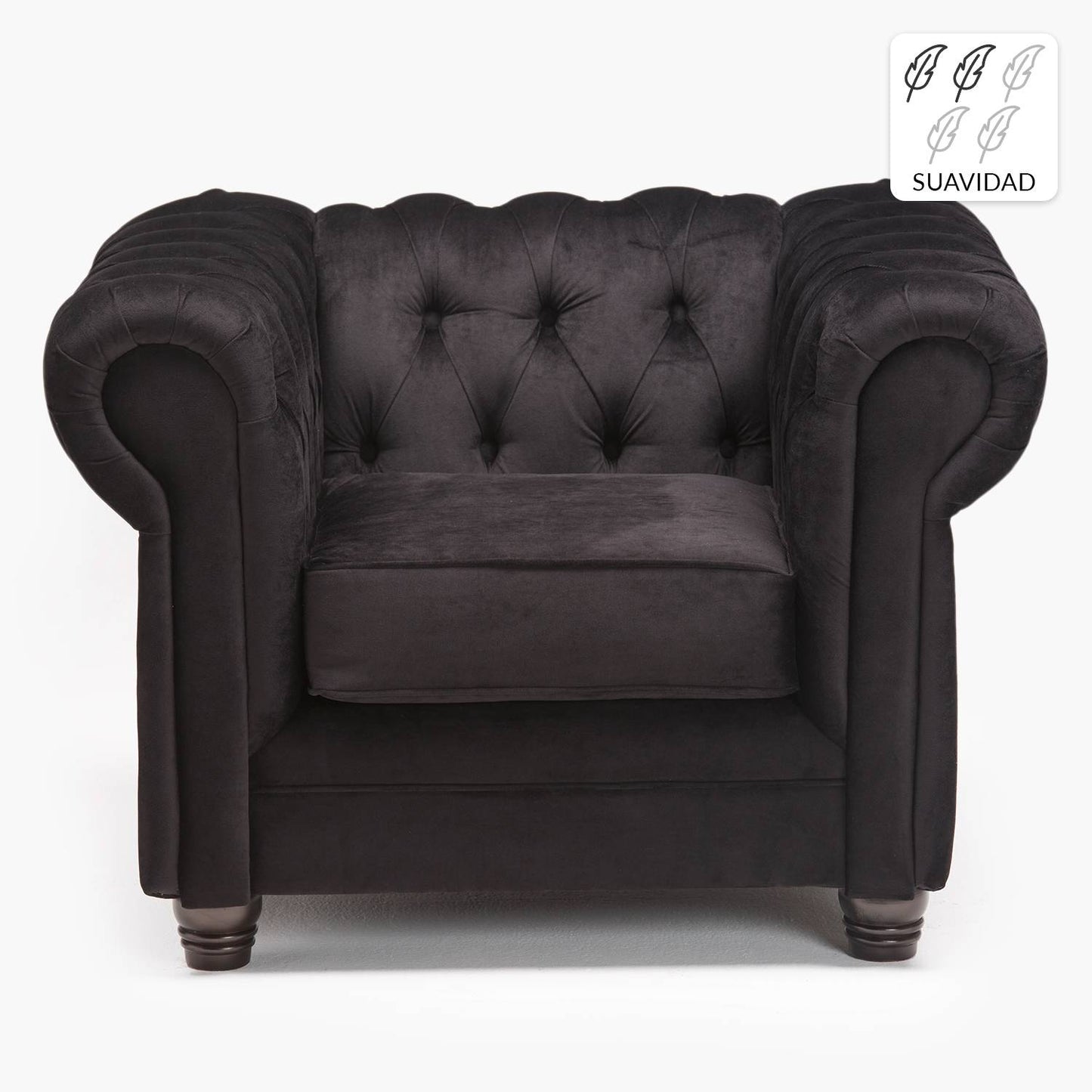 Sillón Chesterfield Felpa 1C