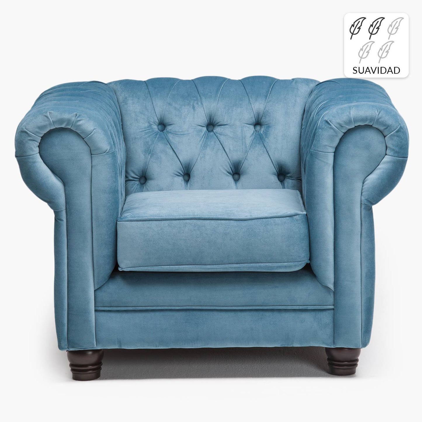 Sillón Chesterfield Felpa 1C