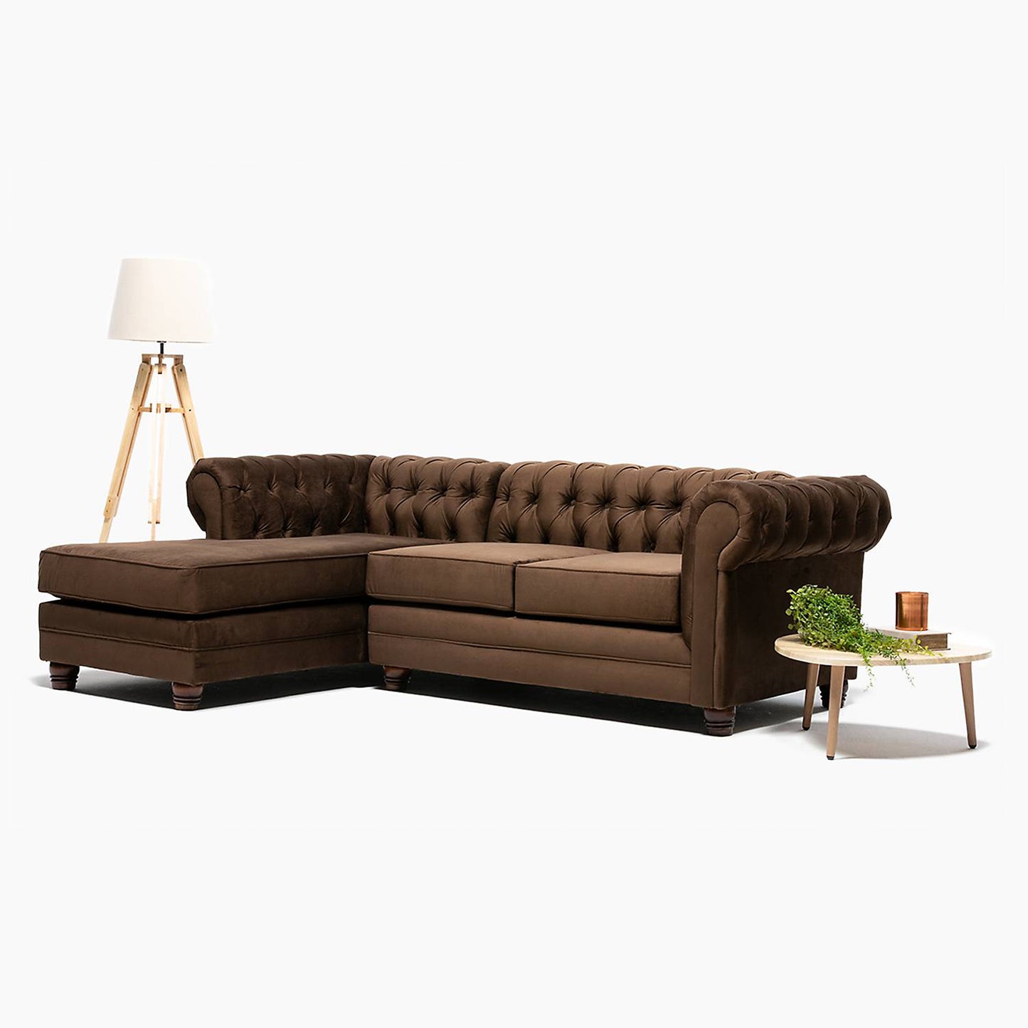 Seccional Chesterfield Izquierdo Felpa
