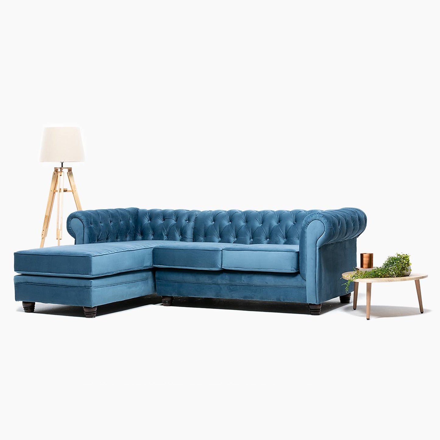 Seccional Chesterfield Izquierdo Felpa
