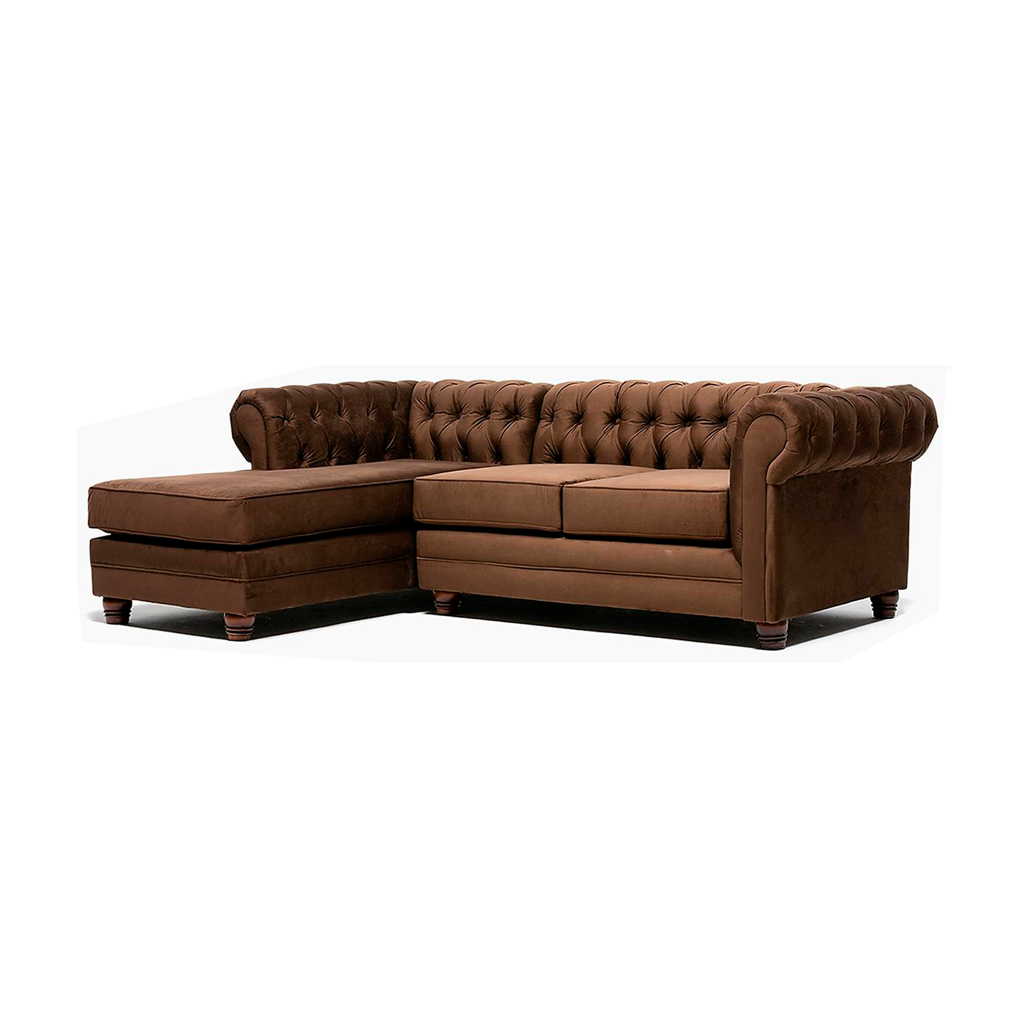 Seccional Chesterfield Izquierdo Felpa