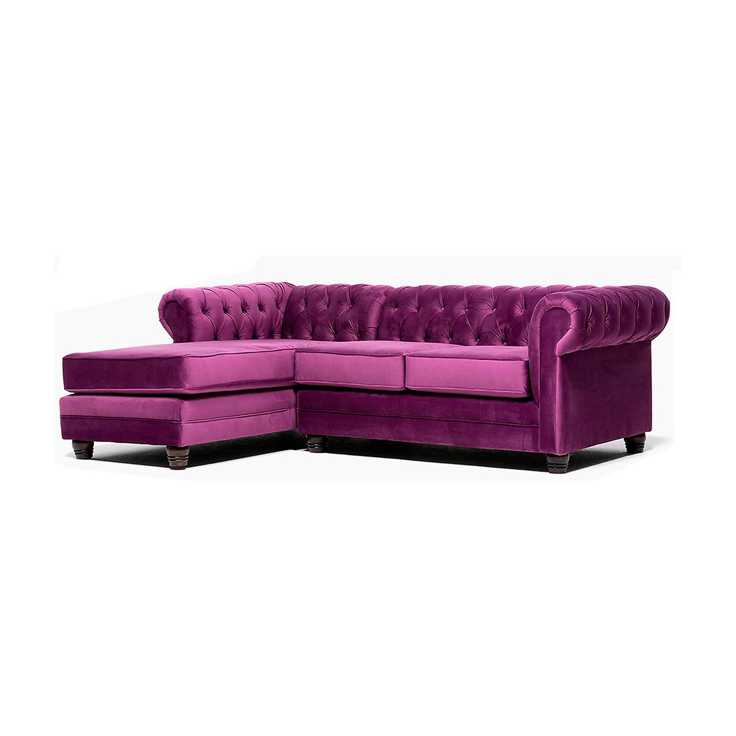Seccional Chesterfield Izquierdo Felpa