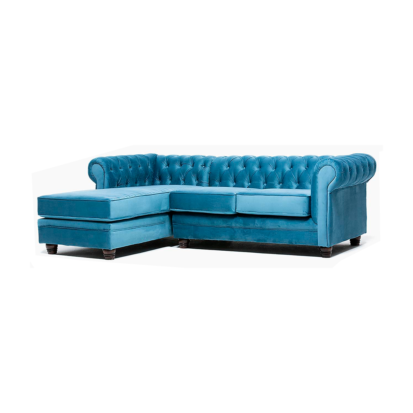Seccional Chesterfield Izquierdo Felpa
