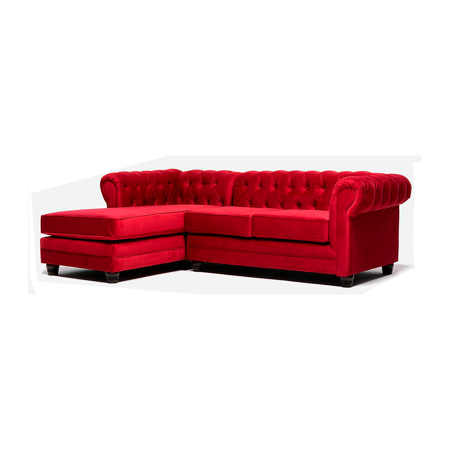 Seccional Chesterfield Izquierdo Felpa