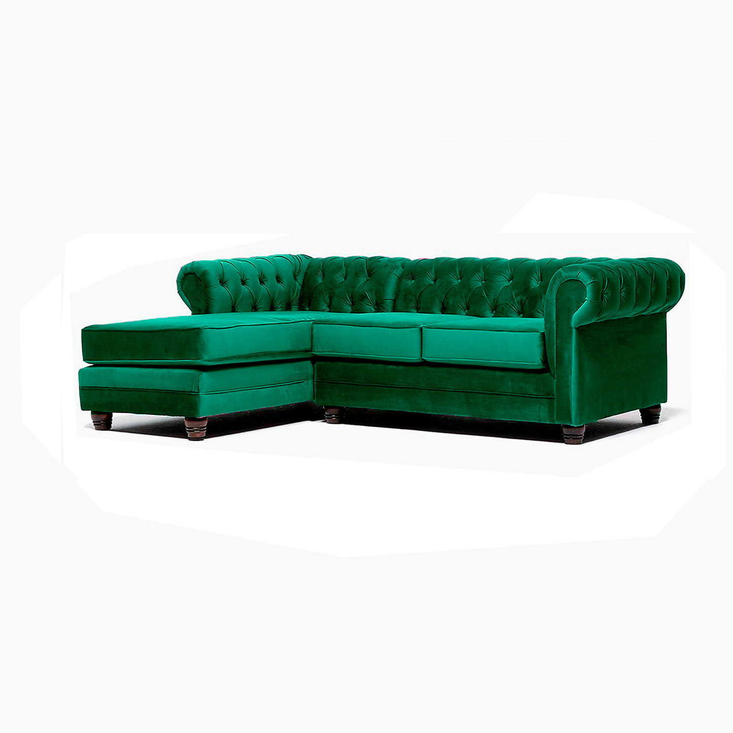 Seccional Chesterfield Izquierdo Felpa