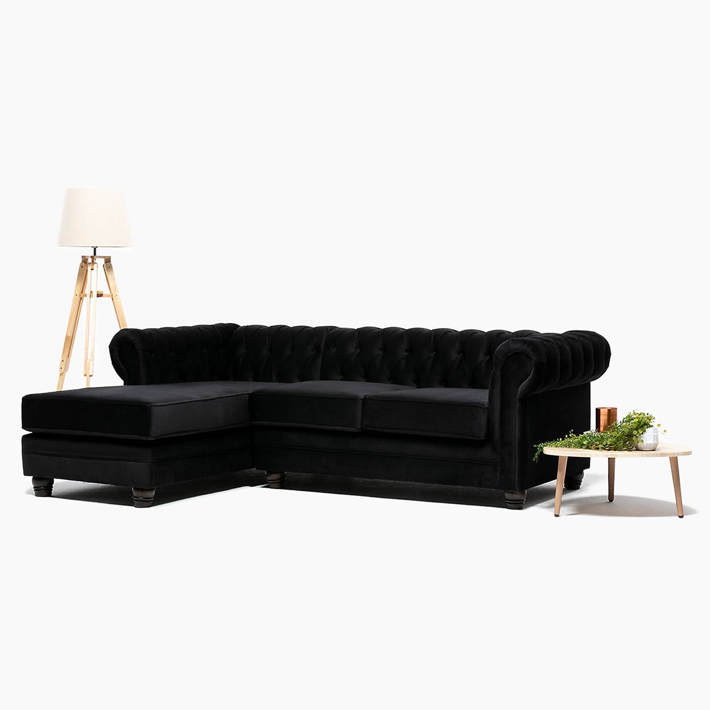 Seccional Chesterfield Izquierdo Felpa