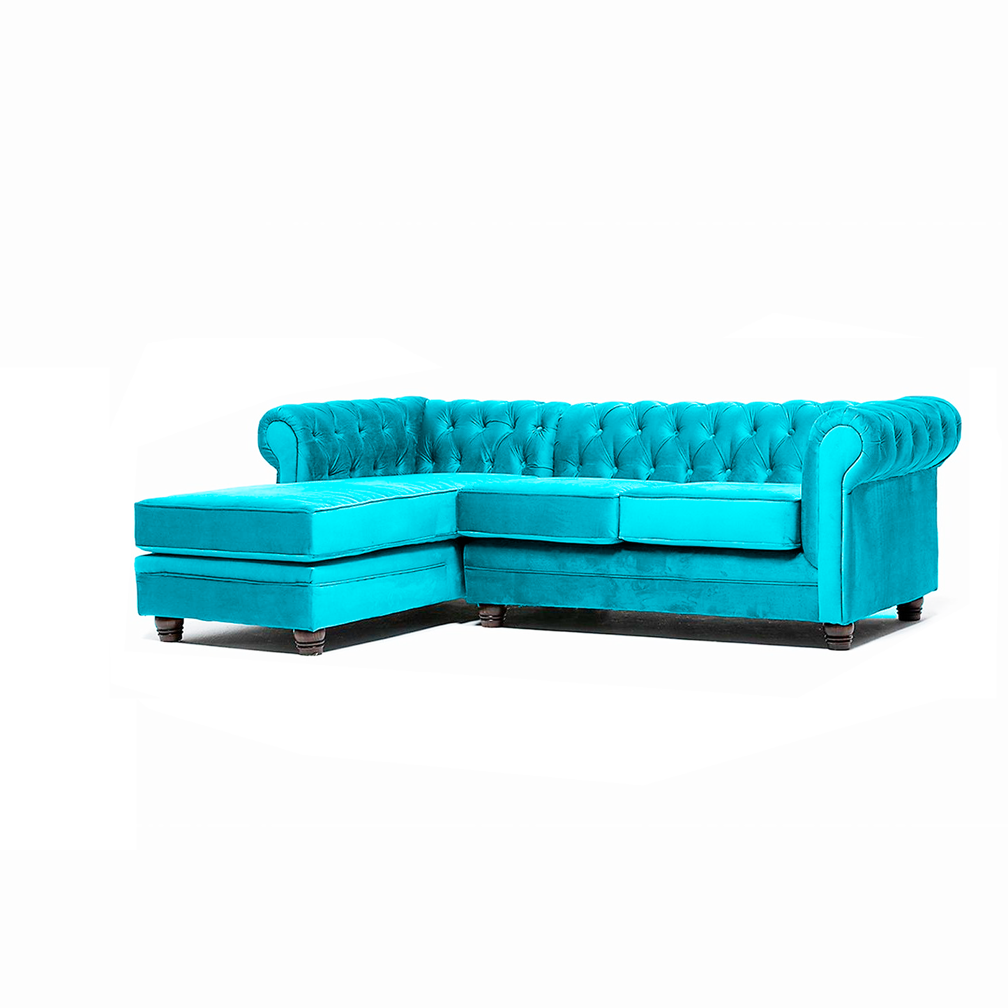 Seccional Chesterfield Izquierdo Felpa